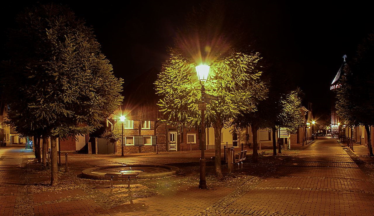 Haltern am See - Gänsemarkt bei Nacht